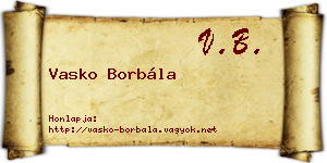 Vasko Borbála névjegykártya